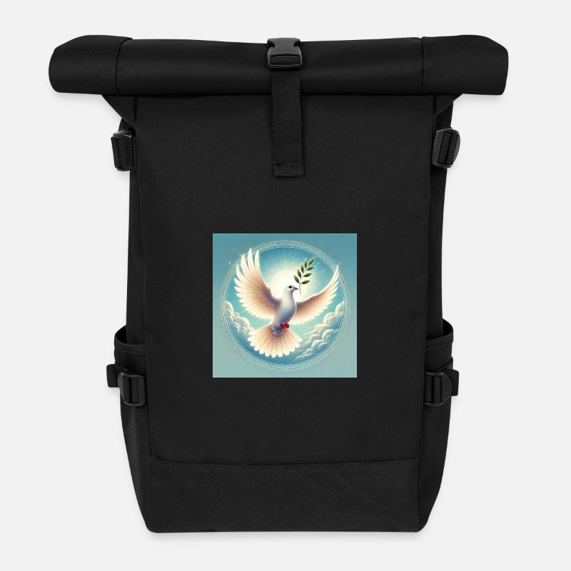 Peace - Rolltop Rucksack - Schwarz