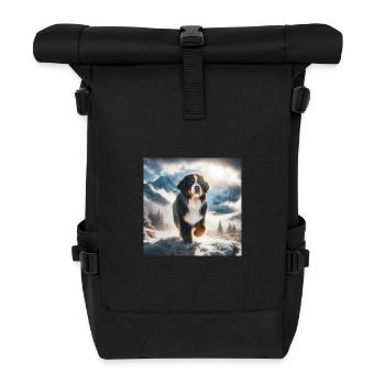 Berner Sennenhund - Rolltop Rucksack - Schwarz - Vorne