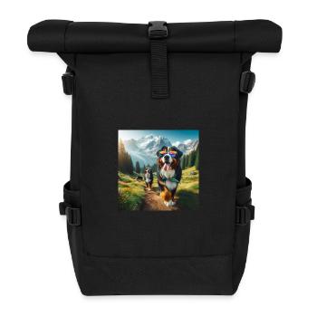Berner Sennenhund - Rolltop Rucksack - Schwarz - Vorne