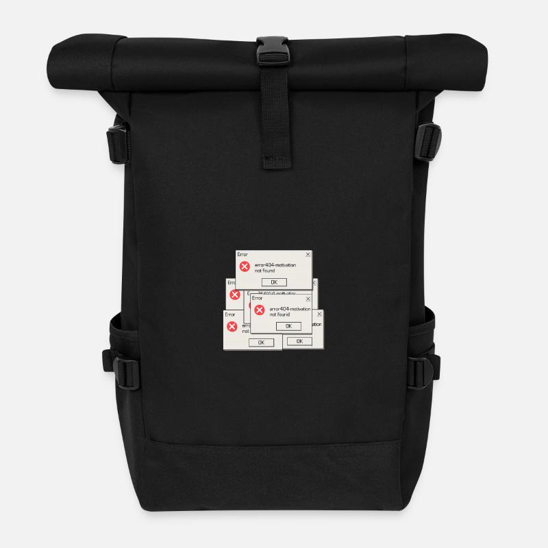 404 Motivation introuvable - Sac à dos roll top - noir