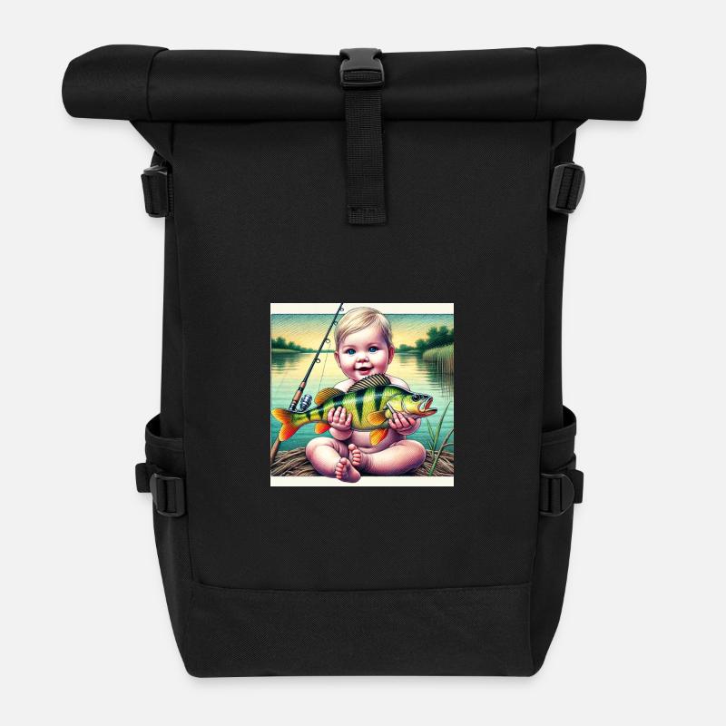 Young anglers - Roll Top Backpack - black