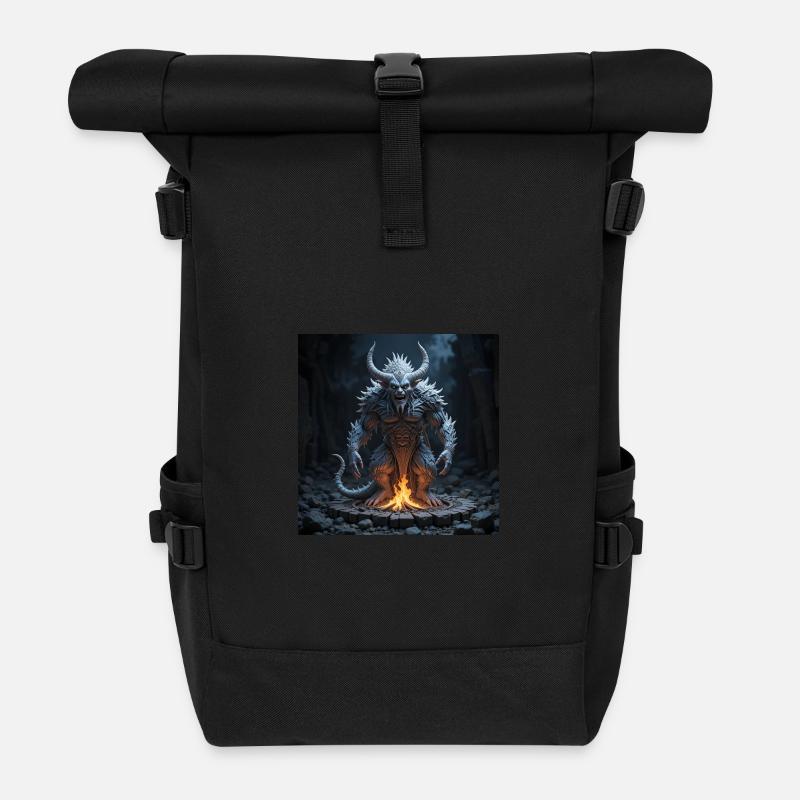 Grusarius - Rolltop Rucksack - Schwarz