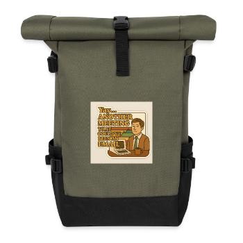 Ein Meeting, das eine E-Mail hätte sein können - Rolltop Rucksack - Olive/Schwarz - Vorne