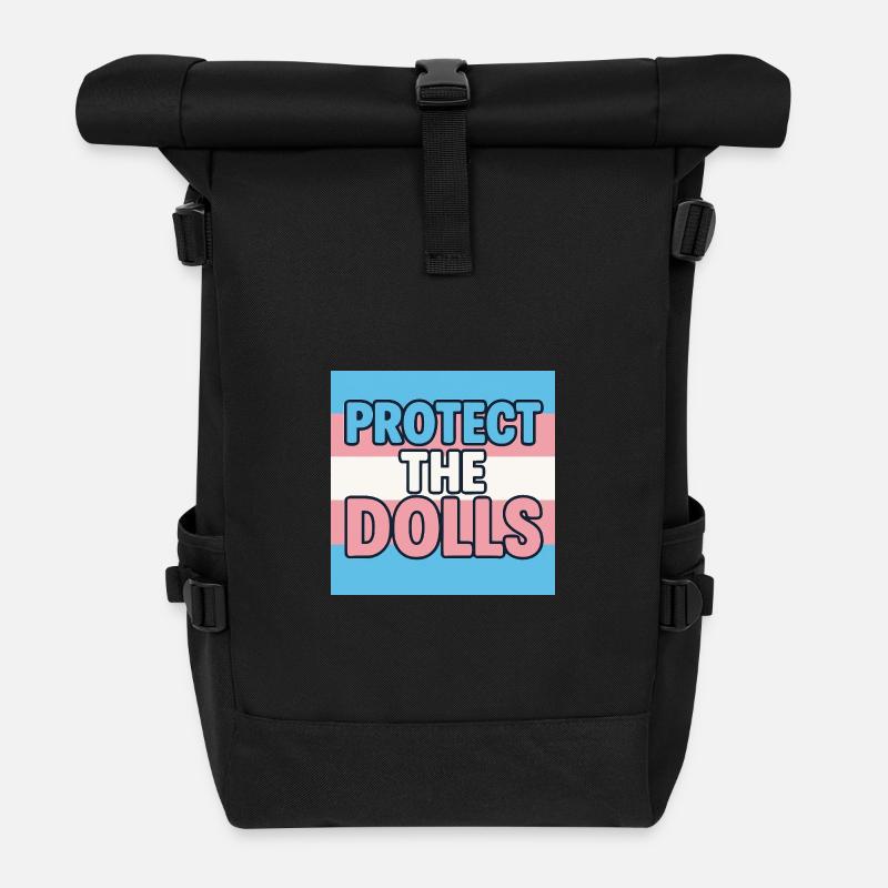 Protect The Dolls - Rolltop Rucksack - Schwarz