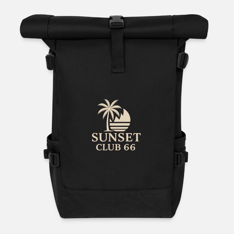 Sunset Club 66 - Exklusiv Edition  - Rolltop Rucksack - Schwarz