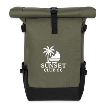 Sunset Club 66 - White Label - Rolltop Rucksack - Olive/Schwarz - Vorne
