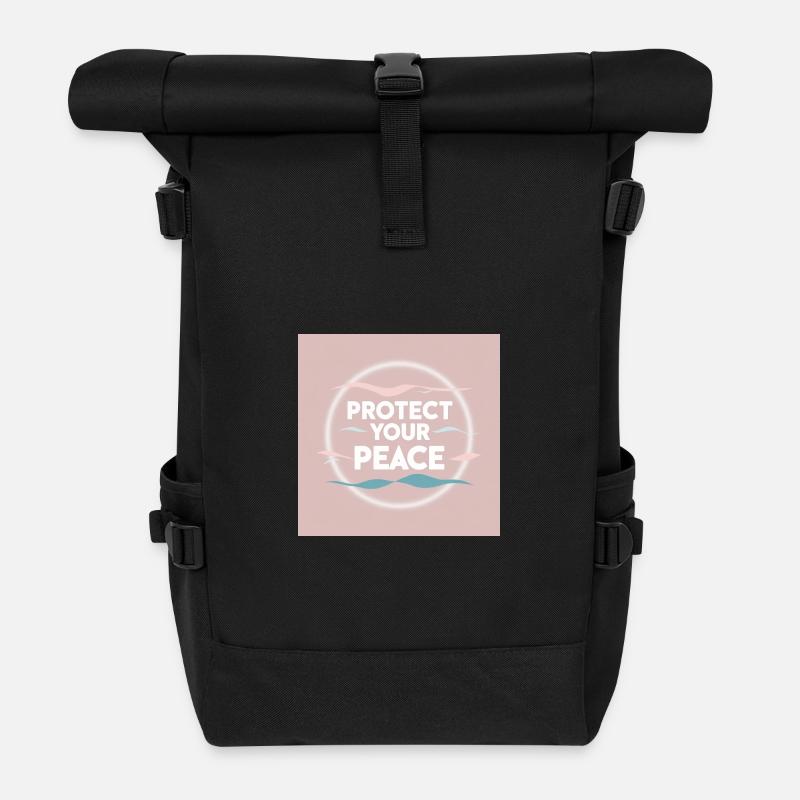Schutz des Friedens - Rolltop Rucksack - Schwarz