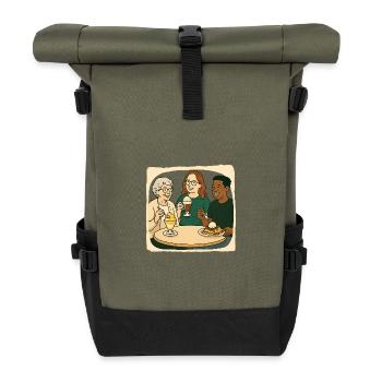 Grandma Karin - Roll Top Backpack - olive/black - Front