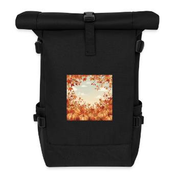Hello Autumn - Rolltop Rucksack - Schwarz - Vorne
