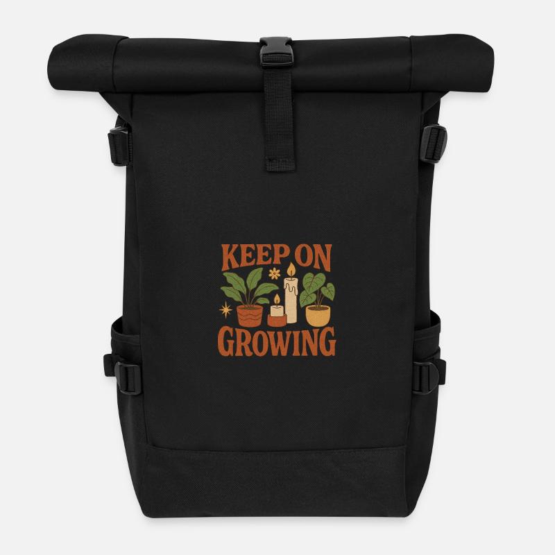 Keep_on_Growing - Rolltop Rucksack - Schwarz