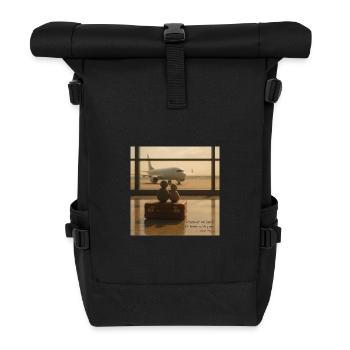 Heimkehrende Herzen am Terminal - Rolltop Rucksack - Schwarz - Vorne