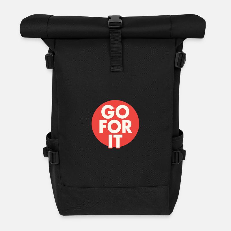 Go For It Typo - Rolltop Rucksack - Schwarz