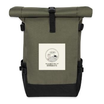 Noch 5 Minuten, wenn Sie aufwachen - Rolltop Rucksack - Olive/Schwarz - Vorne