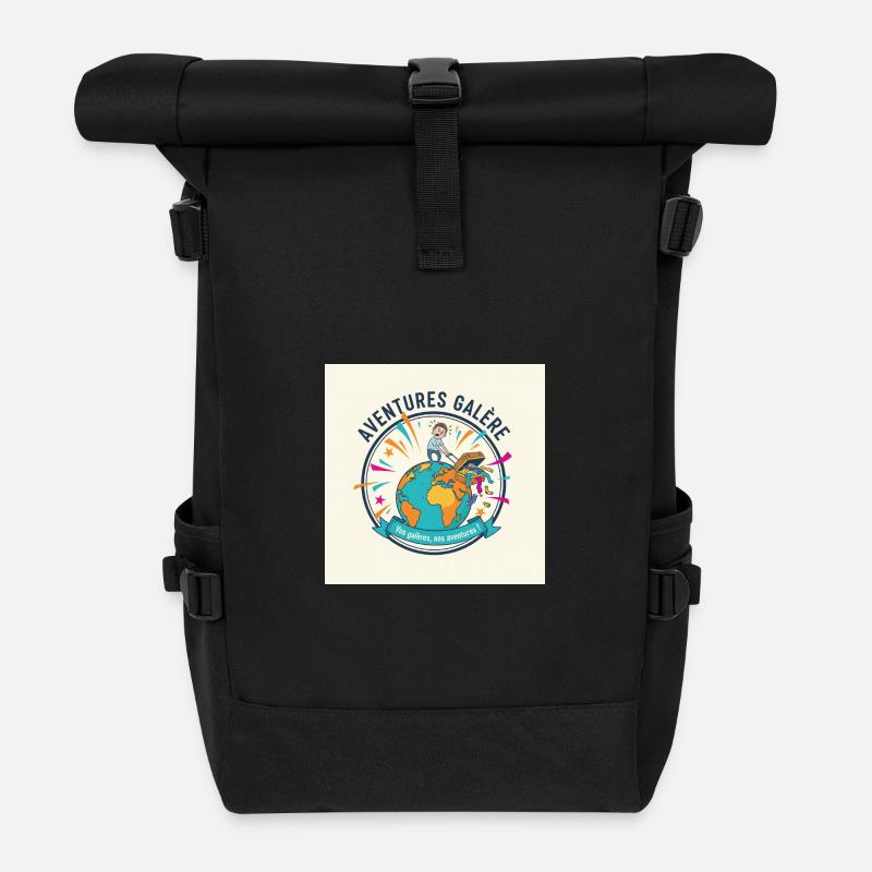 Adventures Galley World in Aktion - Rolltop Rucksack - Schwarz