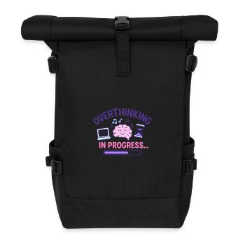 Overthinking in Progress - Roll Top Backpack - black - Front