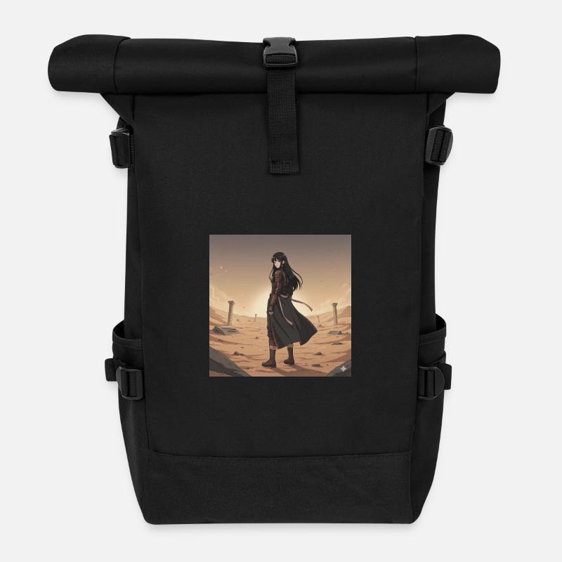 Dünenkrieger — Schwarze Rüstung - Rolltop Rucksack - Schwarz