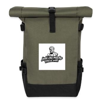 Every cha do what he wants - Roll Top Backpack - olive/black - Front
