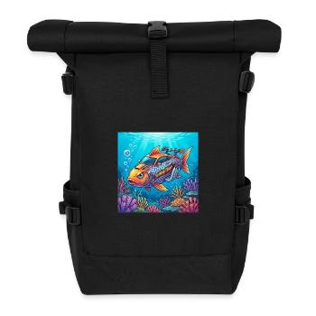 Accorder les poissons - Sac à dos roll top - noir - Devant