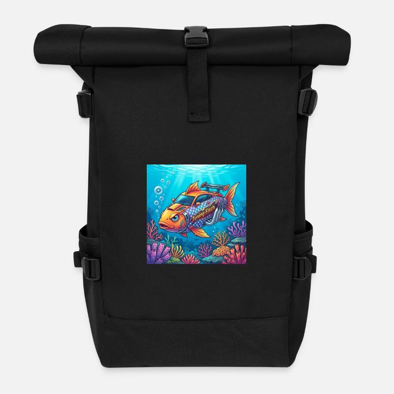 Tuning Fisch - Rolltop Rucksack - Schwarz