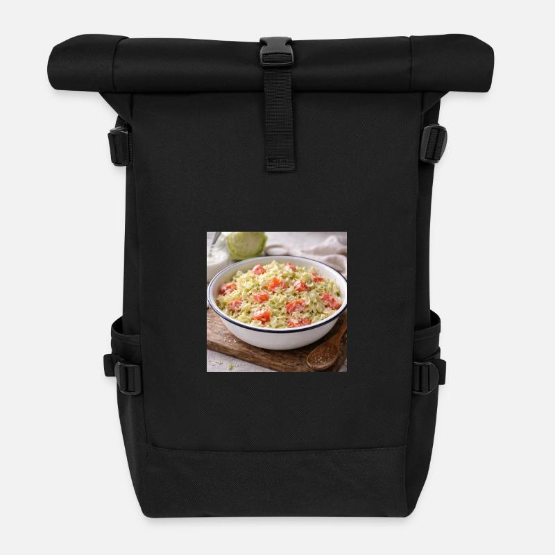 Salade crémeuse de chou et tomate - Sac à dos roll top - noir