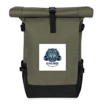 ALPHA_MODE_WOLF - Rolltop Rucksack - Olive/Schwarz - Vorne
