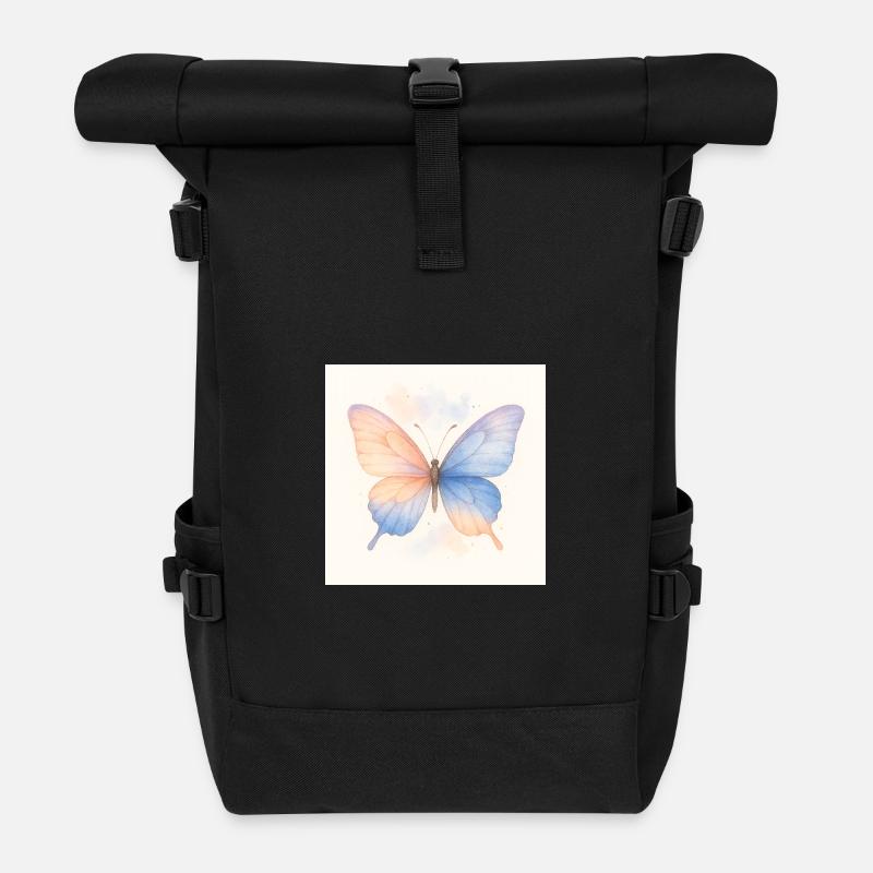 Papillon - Sac à dos roll top - noir