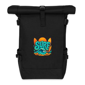 Art des mots Sunset Surf - Sac à dos roll top - noir - Devant