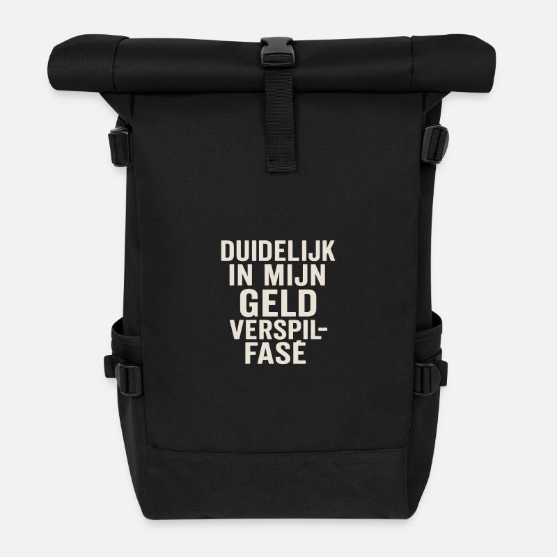 Offensichtlich befinde ich mich in meiner Geldverschwendungsphase - Rolltop Rucksack - Schwarz