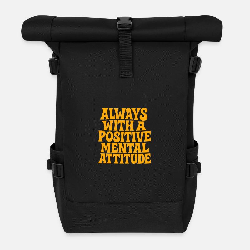 actitud_mental_postiva - Sac à dos roll top - noir