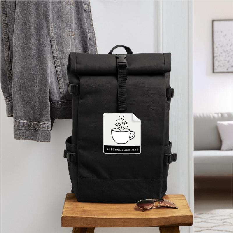 Kaffeepause.exe - IT Programmieren Informatik Code Rolltop Rucksack