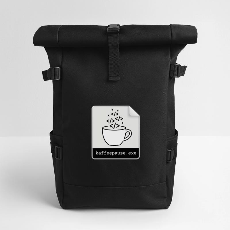 Kaffeepause.exe - IT Programmieren Informatik Code Rolltop Rucksack