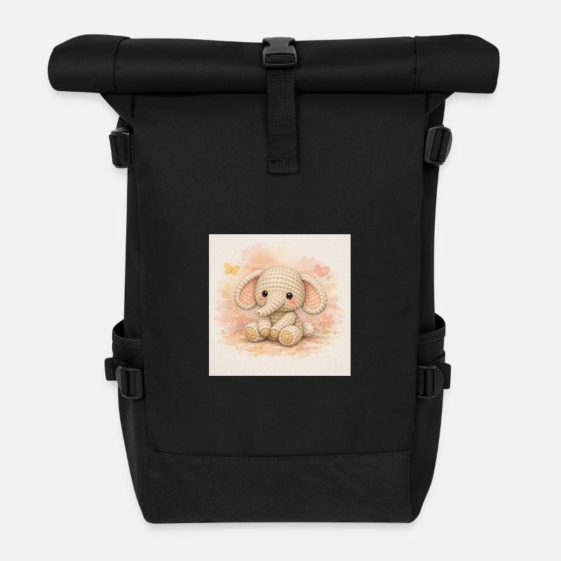 Garnelefant - Rolltop Rucksack - Schwarz