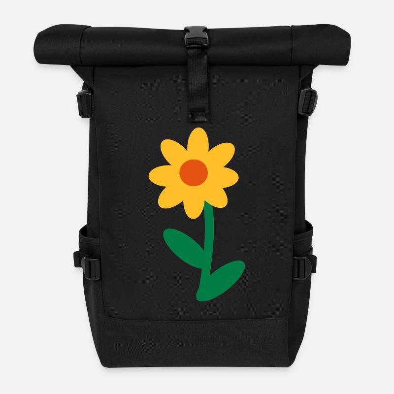 De fleur - Sac à dos roll top - noir