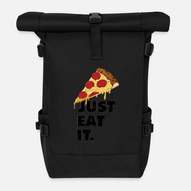 pizza - Rolltop Rucksack - Schwarz
