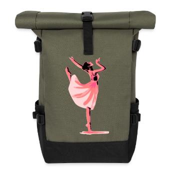 Dance - Roll Top Backpack - olive/black - Front