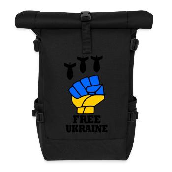 Ukraine - Roll Top Backpack - black - Front