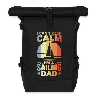 Segler Papa - Rolltop Rucksack - Schwarz - Vorne