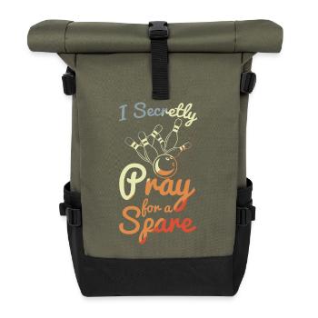 Blague de bowling - Sac à dos roll top - olive/noir - Devant