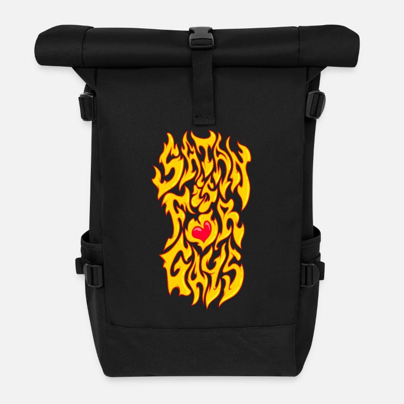 Satan est pour les gays - Sac à dos roll top - noir