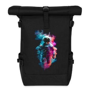 Astronaute parmi les couleurs du cosmos ✨ - Sac à dos roll top - noir - Devant