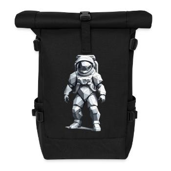 Astronaut - Beruf Design Sticker - Rolltop Rucksack - Schwarz - Vorne