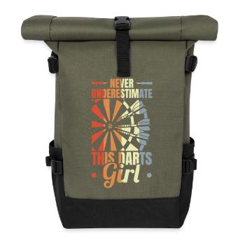 Funny Kickboxer - Roll Top Backpack - olive/black - Front