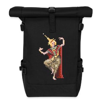 8bit Thai Dancer - Roll Top Backpack - black - Front