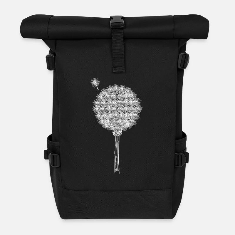 Pissenlit - Sac à dos roll top - noir