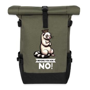 Avant de demander à Ferret Furet Propriétaire de Furet Rodent - Sac à dos roll top - olive/noir - Devant
