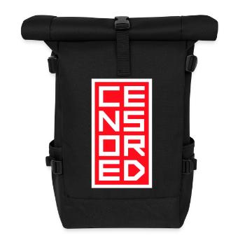 Déclaration drôle censurée Logo de la liberté - Sac à dos roll top - noir - Devant