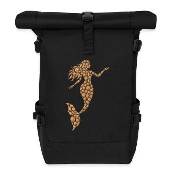 Shell Mermaid - Roll Top Backpack - black - Front
