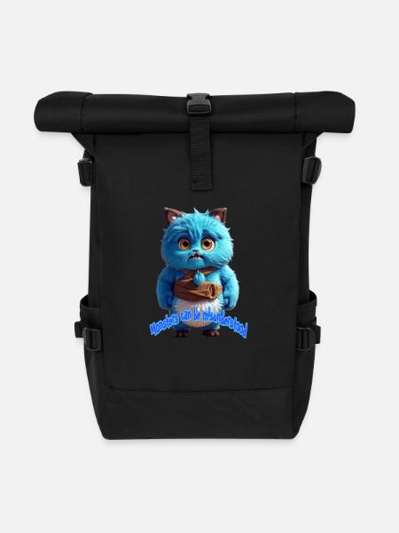 Monster 11 - Rolltop Rucksack - Schwarz