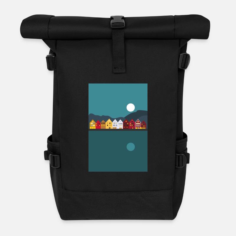 Skandihäuser Bergen - Rolltop Rucksack - Schwarz