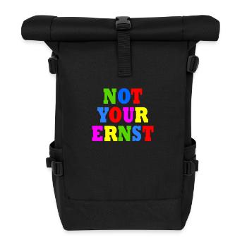 Not your ernst - Rolltop Rucksack - Schwarz - Vorne
